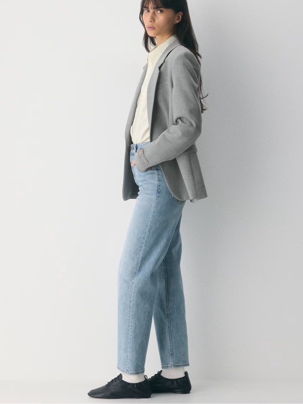Denim Forum Aritzia The Arlo High Rise Straight Jeans Size 24 | 7 Yrs Bleu Taboo - Picture 13 of 14
